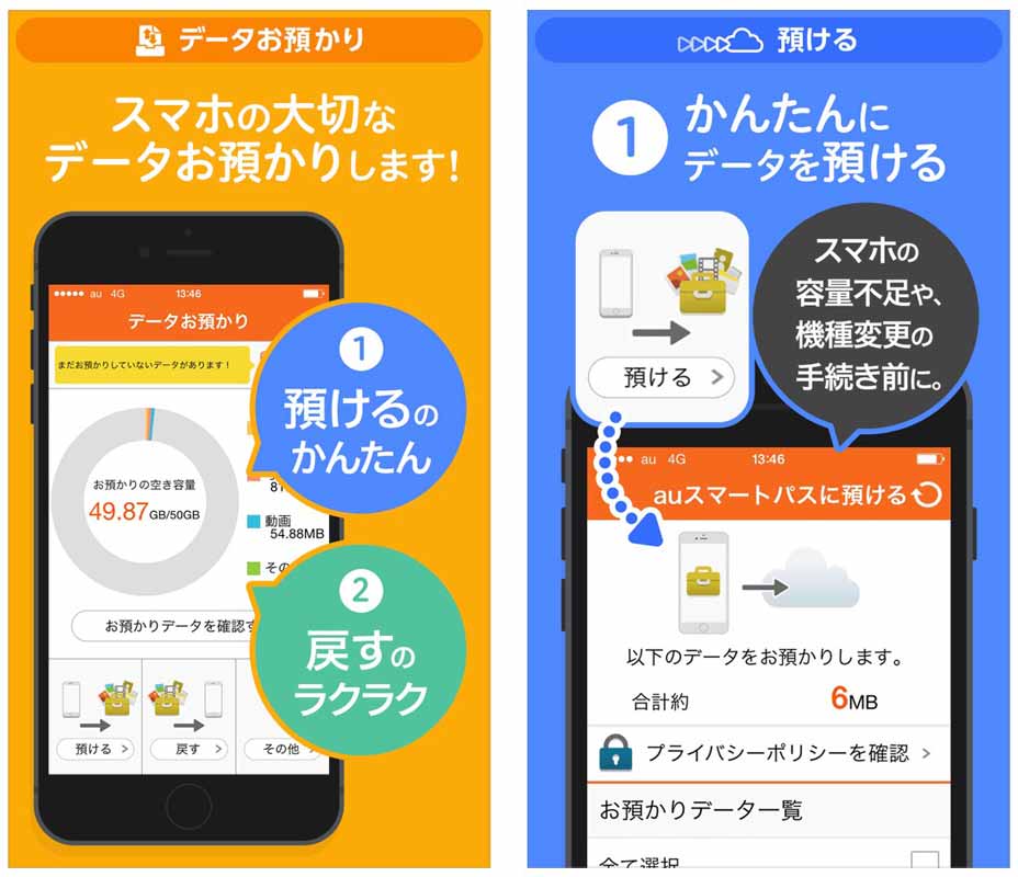 Kddi Au データお預かり アプリがiosに対応 Androidへのデータ移行も出来る ２８３ｔｈｅワールド